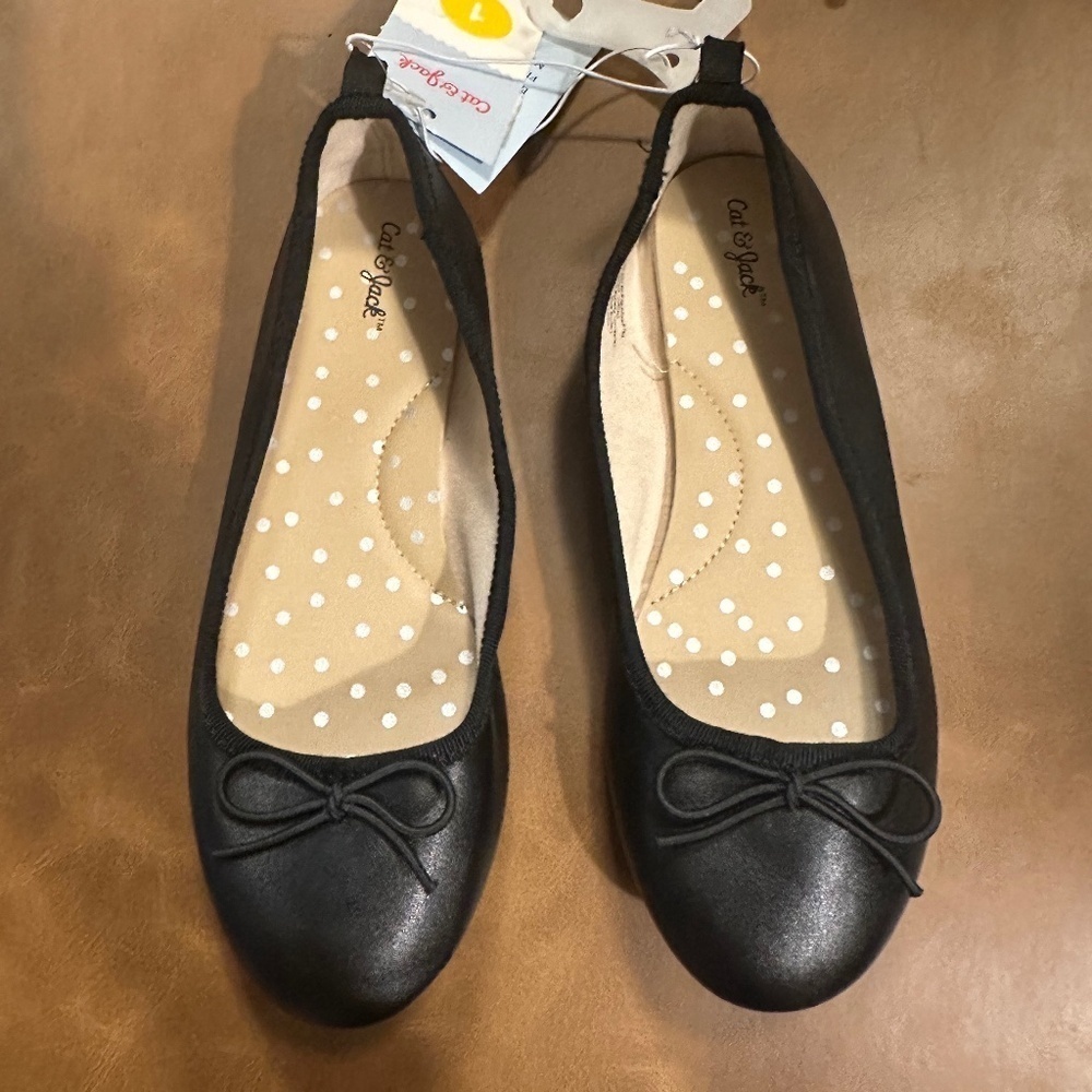 Cat & Jack Diana Ballet Flats Black Girls